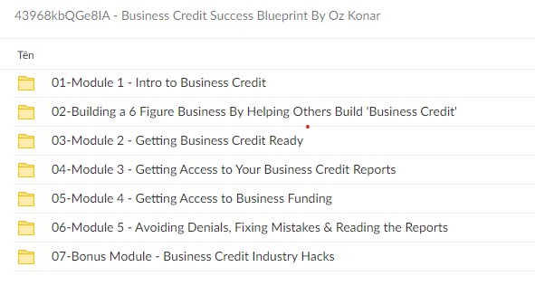 Oz Konar – Business Credit Success Blueprint Download Proof