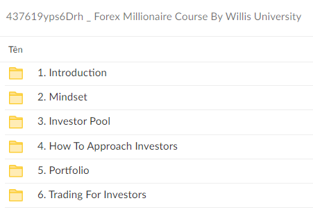Willis University - Forex Millionaire Course Download Proof
