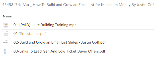 Justin Goff – How To Build and Grow an Email List for Maximum Money Download Proof