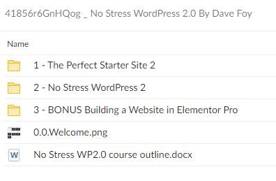 Dave Foy – No Stress WordPress 2.0 Download Proof