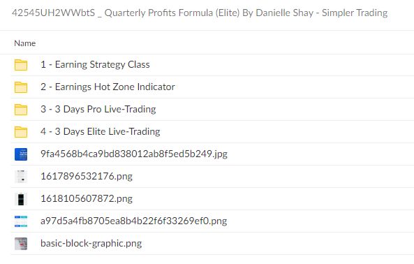 Danielle Shay - Simpler Trading - Quarterly Profits Formula (Elite) Download Proof