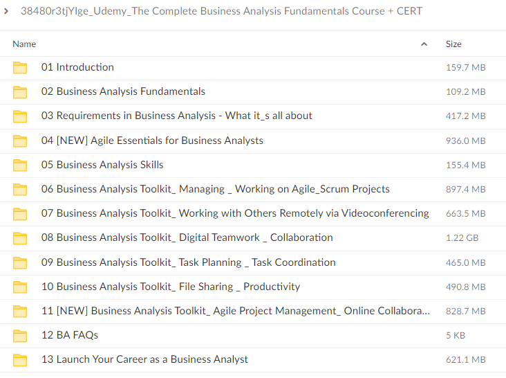Mauricio Rubio – The Complete Business Analysis Fundamentals Course + CERT Download Poof