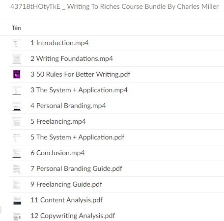 Charles Miller – Writing To Riches Course Bundle Download Proof