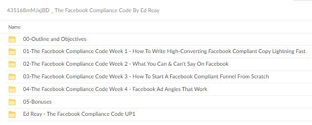 Ed Reay – The Facebook Compliance Code Download Proof