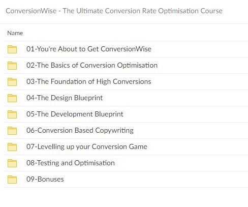 ConversionWise – The Ultimate Conversion Rate Optimisation Course Download Proof