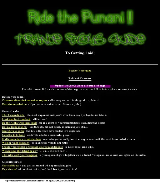 Ride The Punani – TranceBoys Guide To Getting Laid