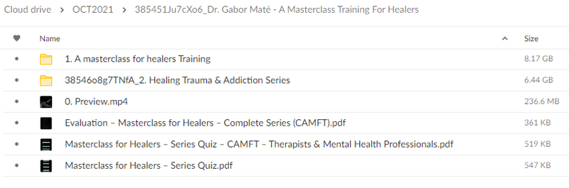 Dr. Gabor Maté – A Masterclass Training For Healers Download proof