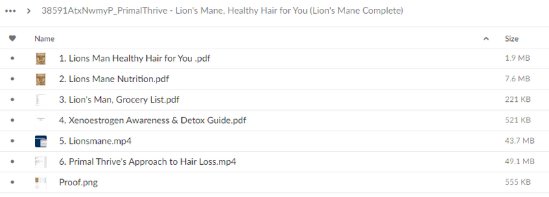 PrimalThrive – Lion's Mane, Healthy Hair for You (Lion's Mane Complete) Download Proof