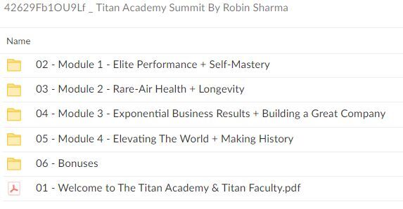 Robin Sharma – Titan Academy Summit Download Proof