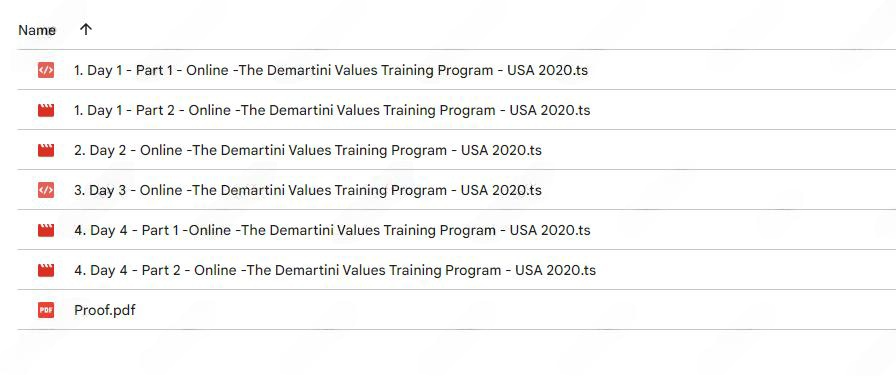 Dr John Demartini – Online - The Demartini Values Training Program - USA 2020 (Videos Only) Dowwnload proof