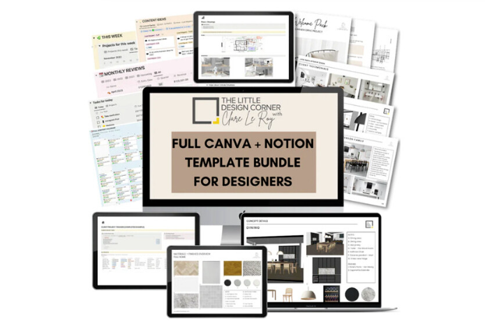 Clare Le Roy – The Complete Canva and Notion Template Bundle for Designers