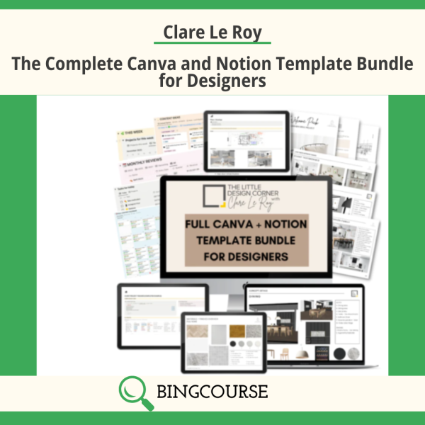 Clare Le Roy – The Complete Canva and Notion Template Bundle for Designers