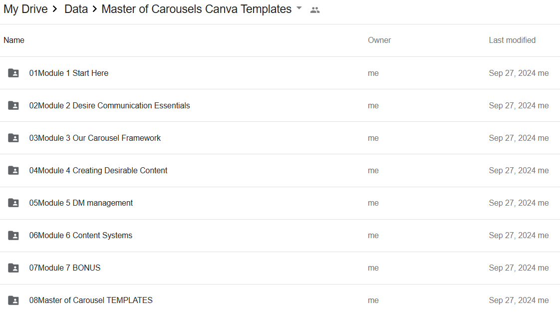 Master of Carousels + Canva Templates Download Proof