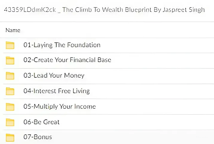 Jaspreet Singh – The Climb To Wealth Blueprint Download Proof