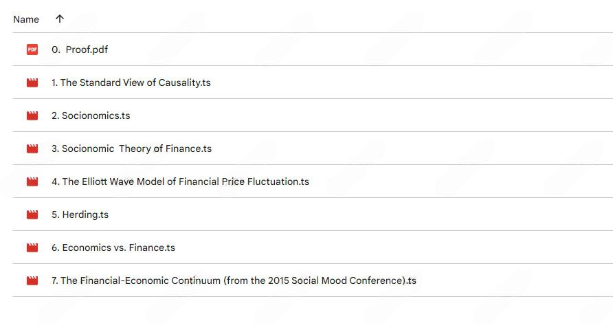 Robert Prechter - Elliott Wave International – The Socionomic Theory of Finance Download Proof