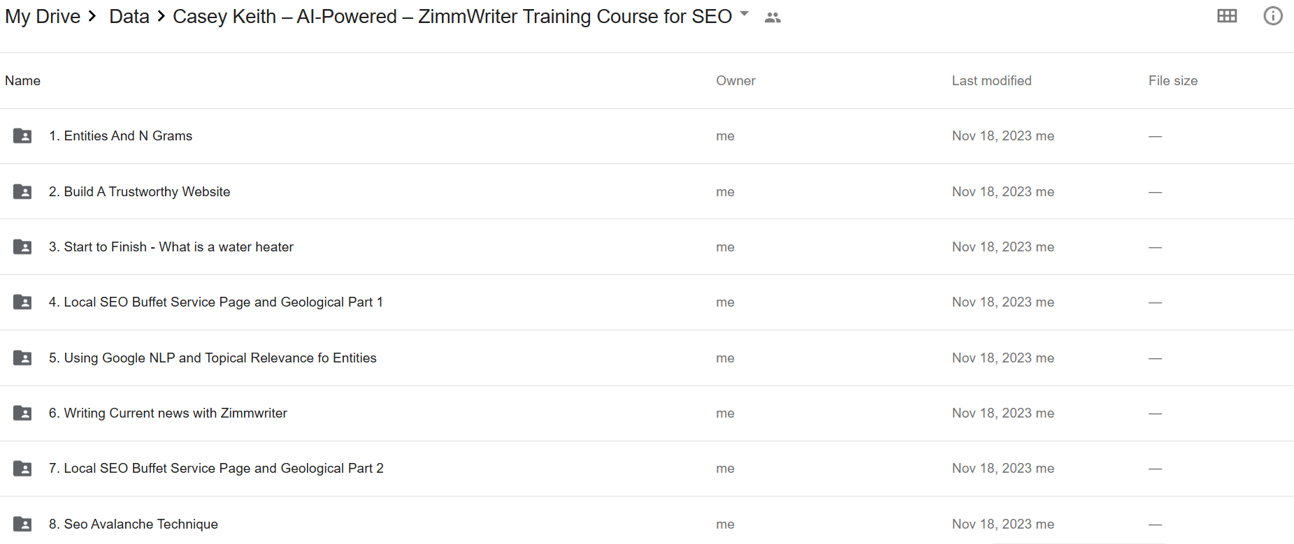 ZimmWriter Training Course for SEO Download Proof