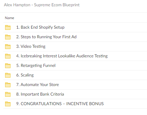 Alex Hampton – Supreme Ecom Blueprint Proof