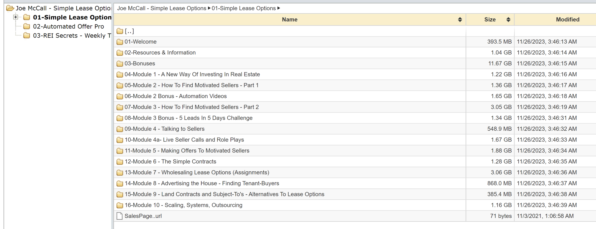 Joe McCall – Simple Lease Options Proof