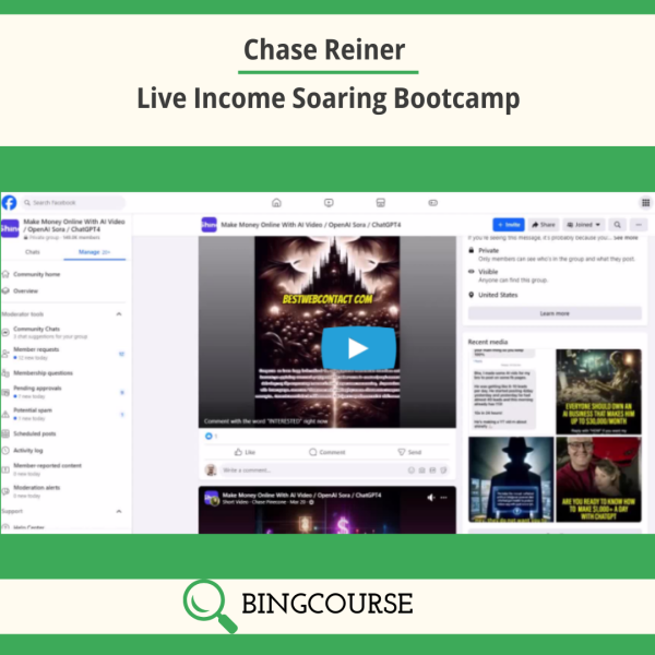 Chase Reiner – Live Income Soaring Bootcamp