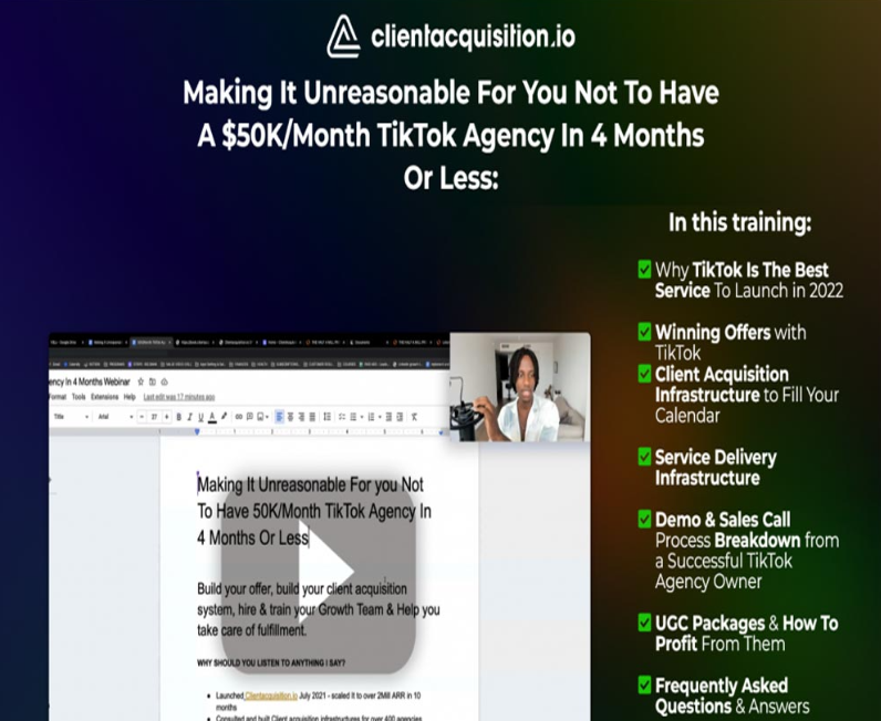 Serge Gatari – $50KMonth TikTok Agency Webinar Download 