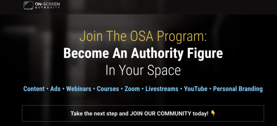 On-Screen Authority – The Online Course Download 