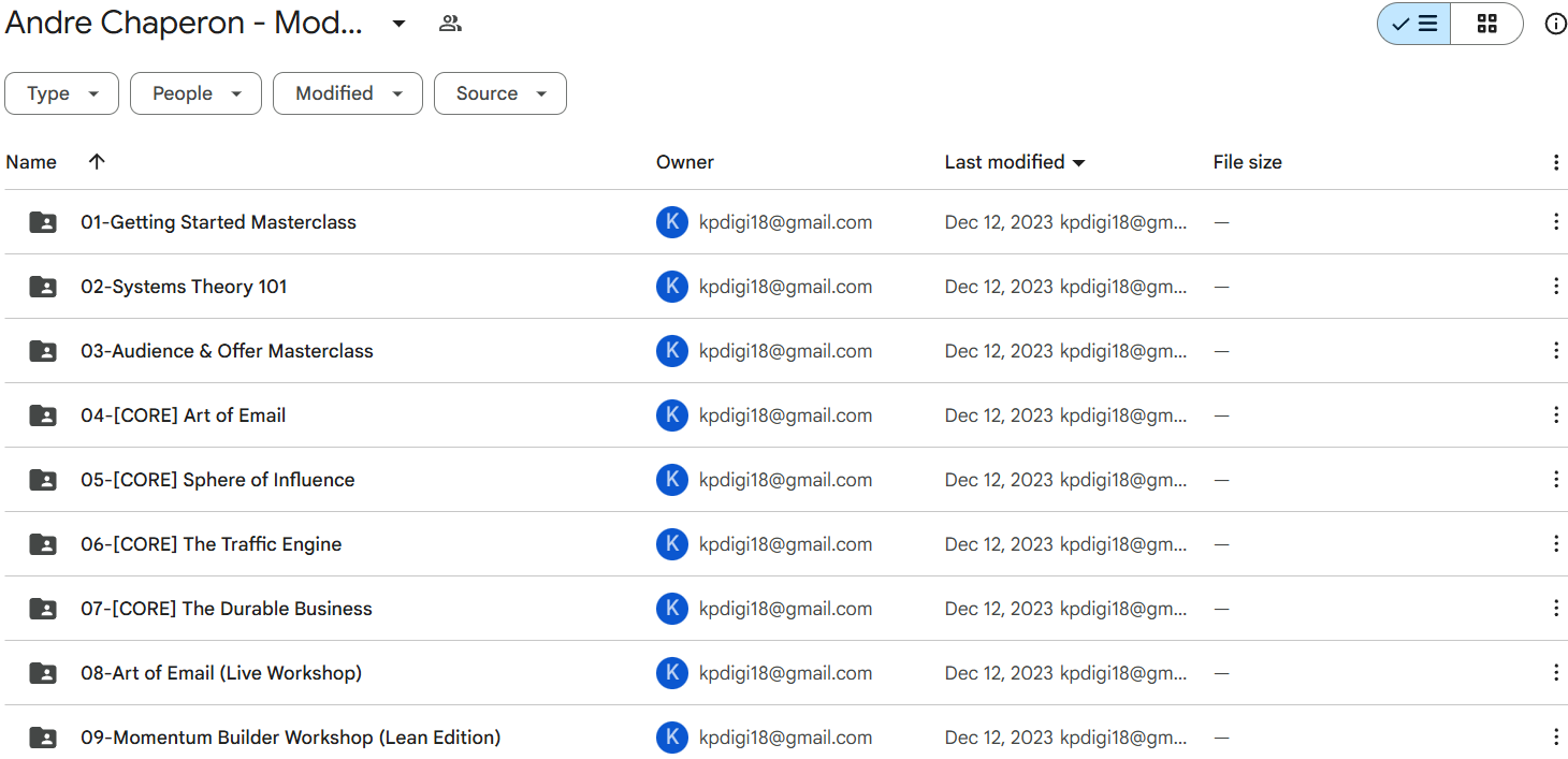 André Chaperon – Modern Marketing System Proof