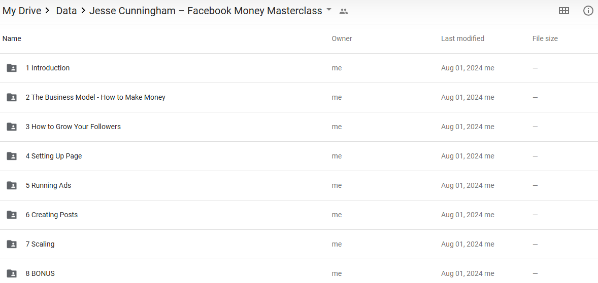 Jesse Cunningham – Facebook Money Masterclass Proof