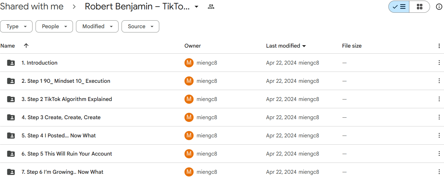 Robert Benjamin – The TikTok Mentorship Program Proof