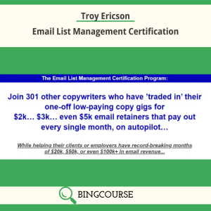 Troy Ericson – Email List Management Certification