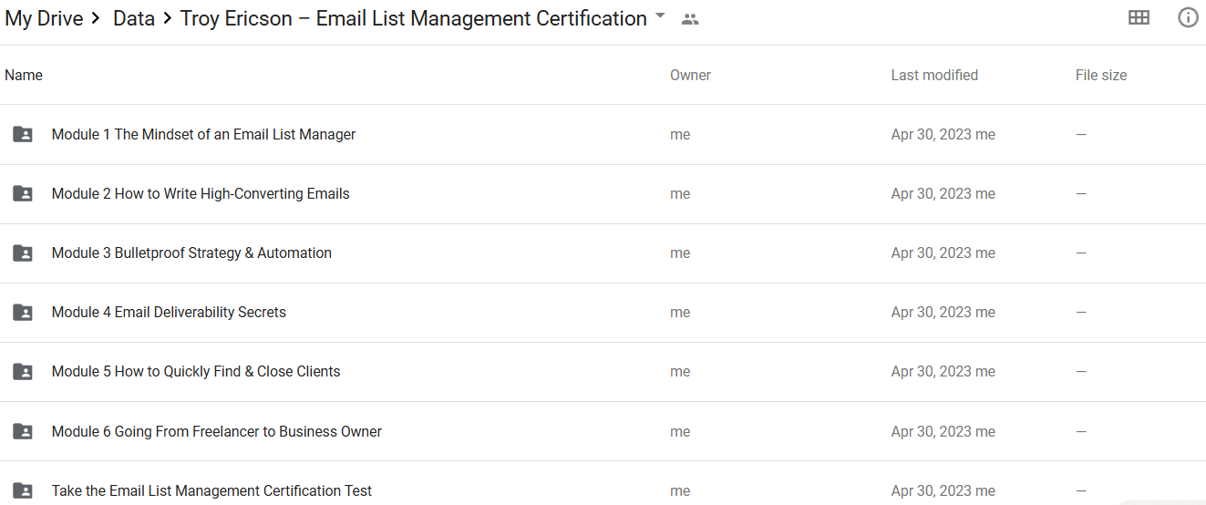 Troy Ericson – Email List Management Certification