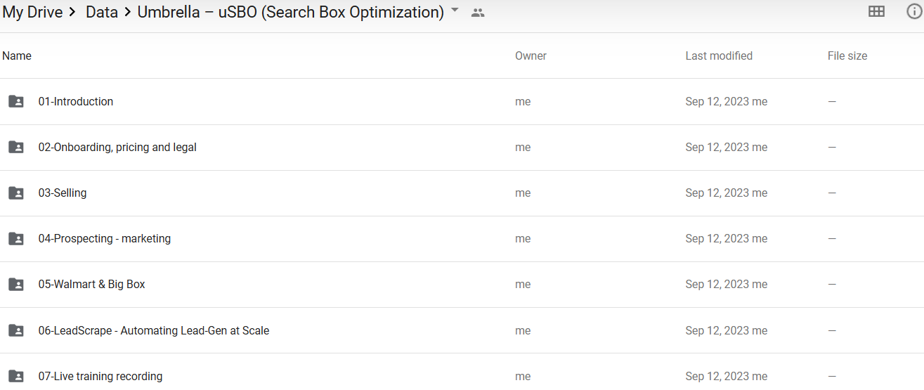 Umbrella – uSBO (Search Box Optimization)